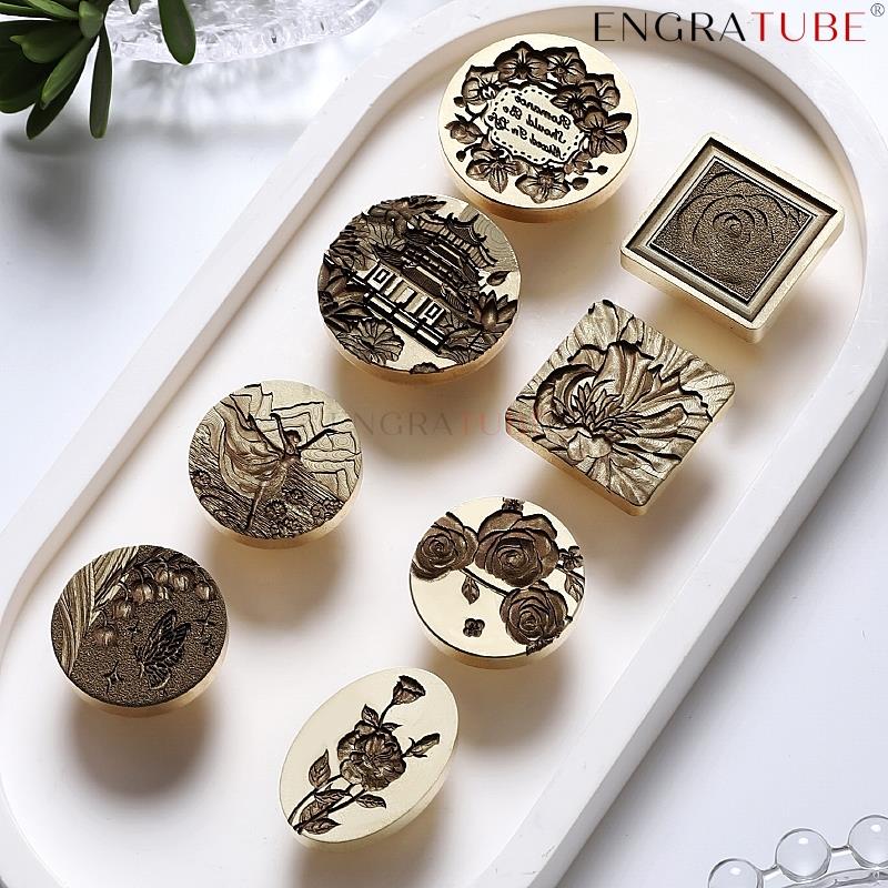 Wax Seal Stamp Set - Timbre de sceau d'avertissement Iris Eustoma,