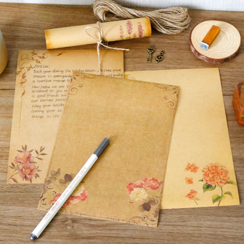 Ink Blotter Paper - Papier d'écriture Vintage, 16 pièces, vieux