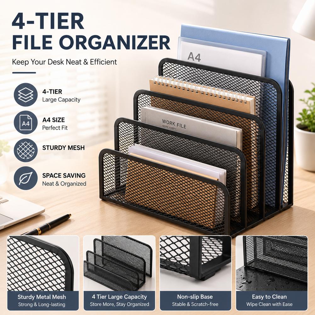 Support de bureau à 3 niveaux  - Magazine Holder Rack avis et prix