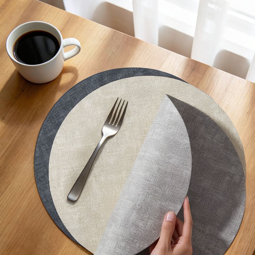 Tapis de table rond en cuir vi - Leather Desk Pad avis et prix
